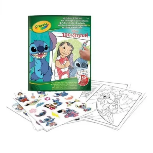 Crayola – libro de colorear y pegatinas Lilo & Stitch 04-0900