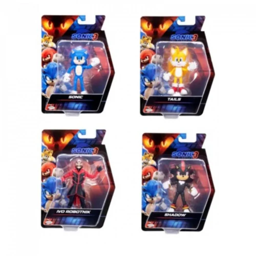 Surtido de Figuras de Sonic 3 con Sonic Shadow Tails e Ivo Modelo Surtido (1 unidad por artículo comprado)