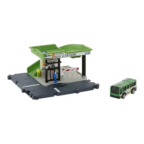 Matchbox Estación de Autobús Pista para Coches de Juguete Mattel HDL08