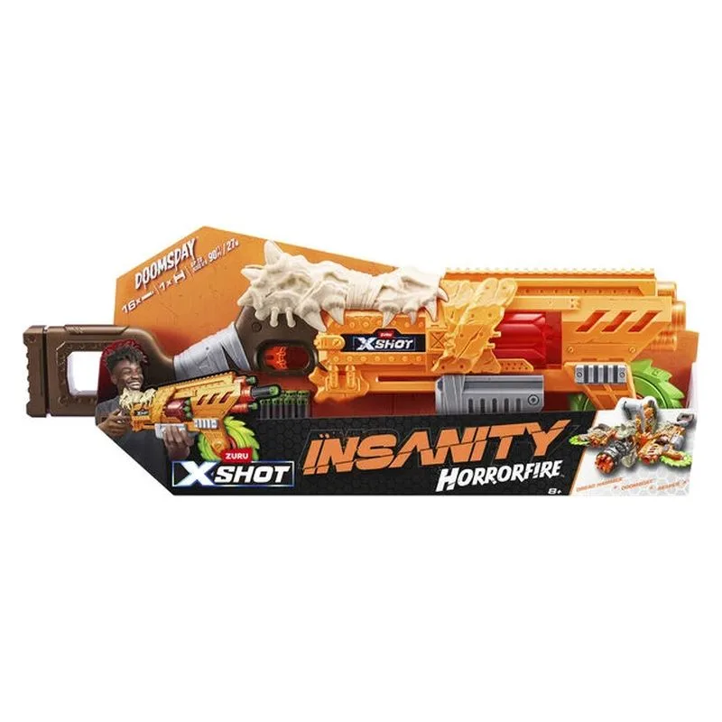 Pistola X-Shot Insanity Horrorfire Doomsday con 16 Dardos 36732 - Imagen 2