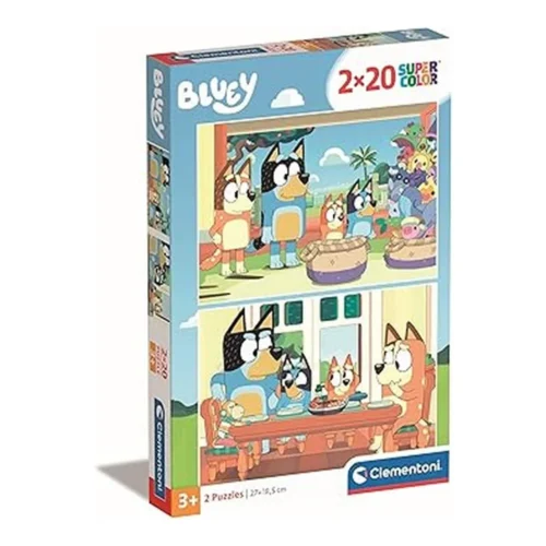 Clementoni Supercolor Bluey 2×20 Piezas 24807