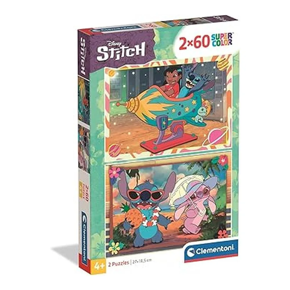 Clementoni Puzzle Infantil 2x60 Piezas Stitch Walt Disney 24822.3
