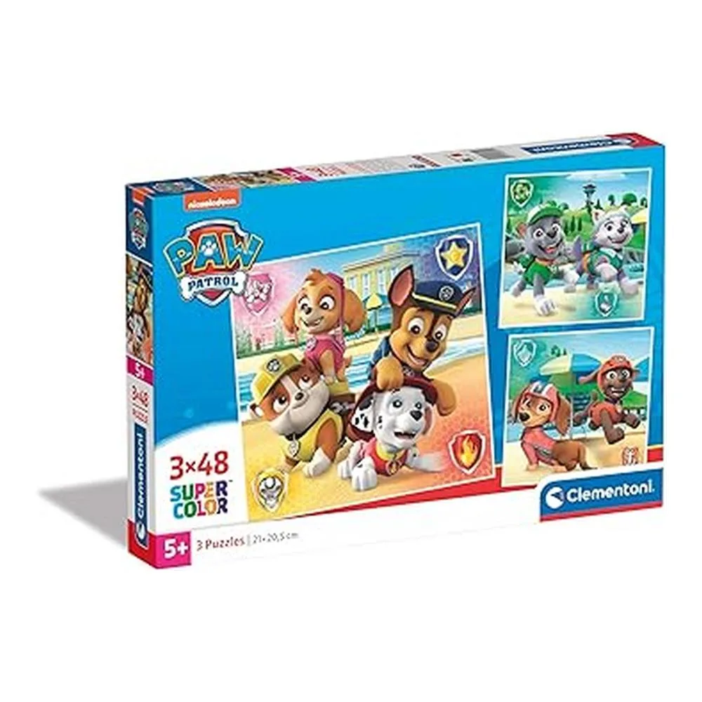 Clementoni Supercolor Puzzle 3x48 Piezas Patrulla Canina 25301