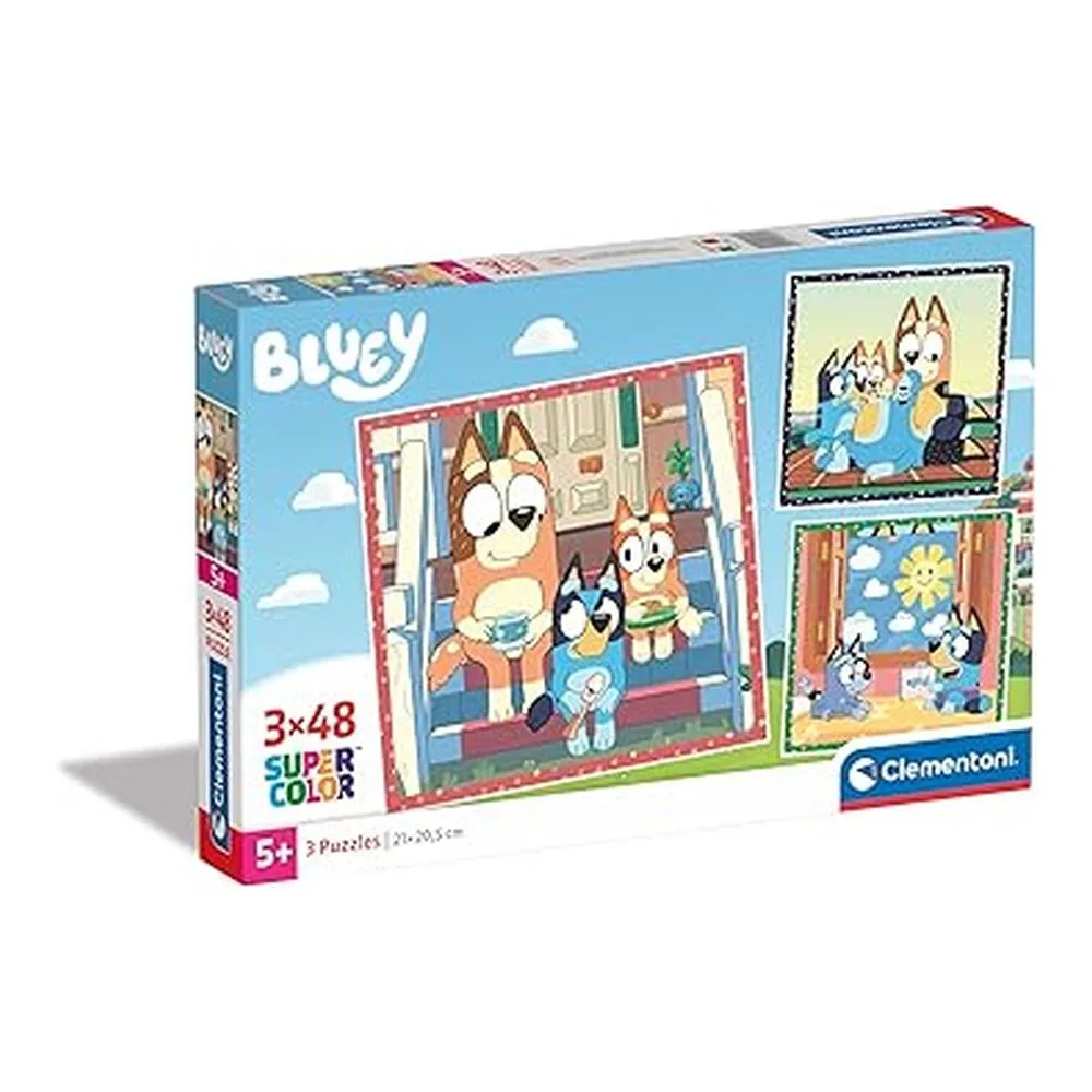 Puzzle 3x48 Piezas Square Bluey Clementoni 25308.1
