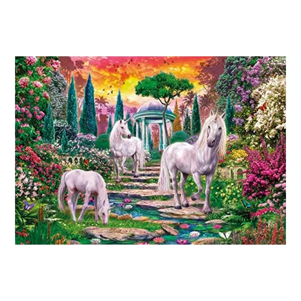 Clementoni Puzzle Adulto 2000 Piezas Jardín con Unicornios 32575.7 - Imagen 2
