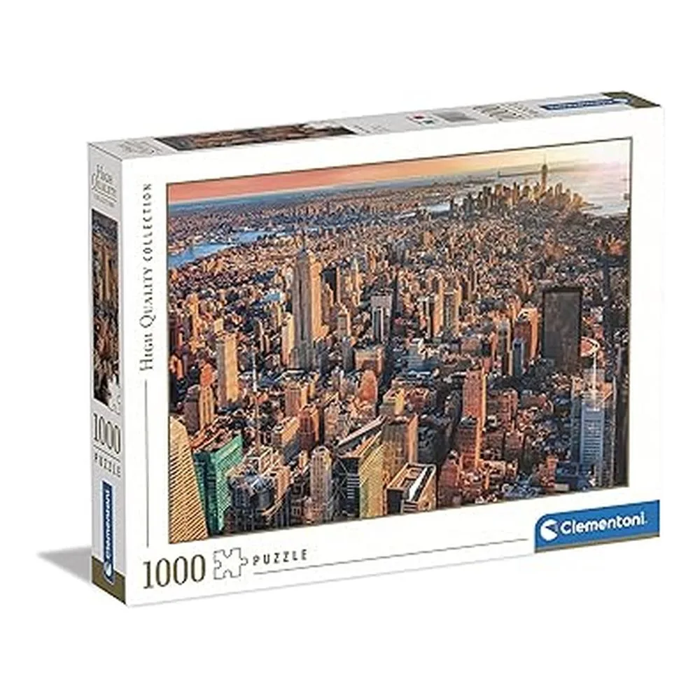 Clementoni Puzzle 1000 Piezas Paisajes Ciudades Nueva York Desde el Aire 39646