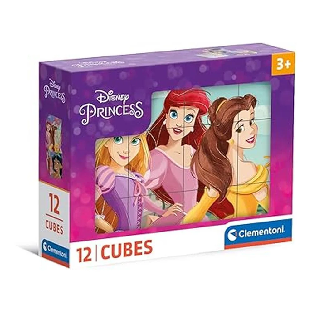 Clementoni Disney Princess Paquete Cubos para Armar 6 Imágenes 12 Piezas 41197.9