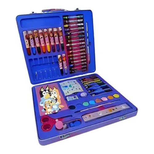 Cefa Toys Maletín Metálico de Pinturas Bluey 60 Piezas 21911