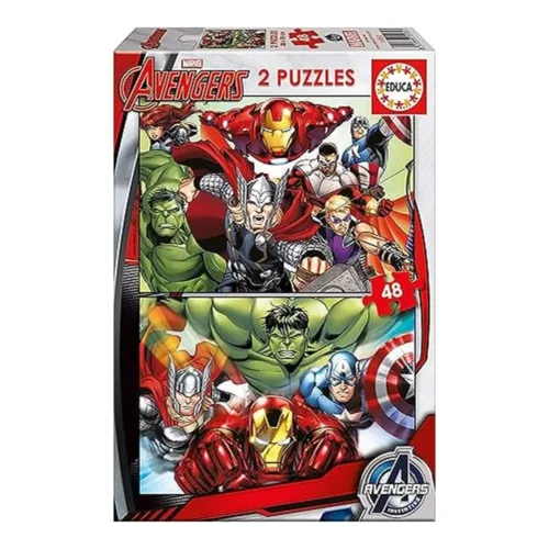 Educa Set de Puzzles Avengers Marvel 2×48 Piezas 15932