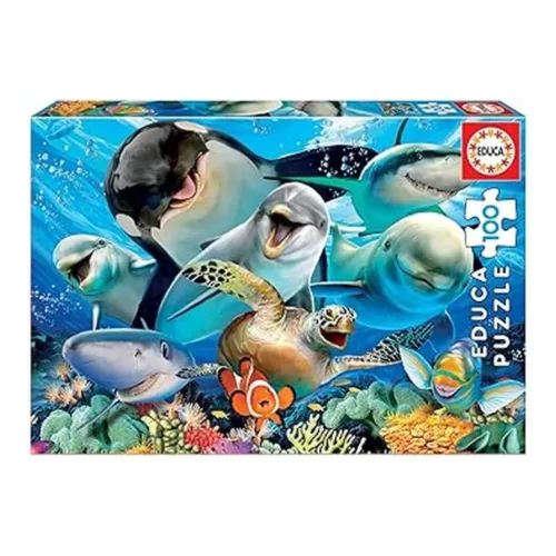 Educa Puzzle Infantil Selfies Bajo el Agua 100 Piezas 18062