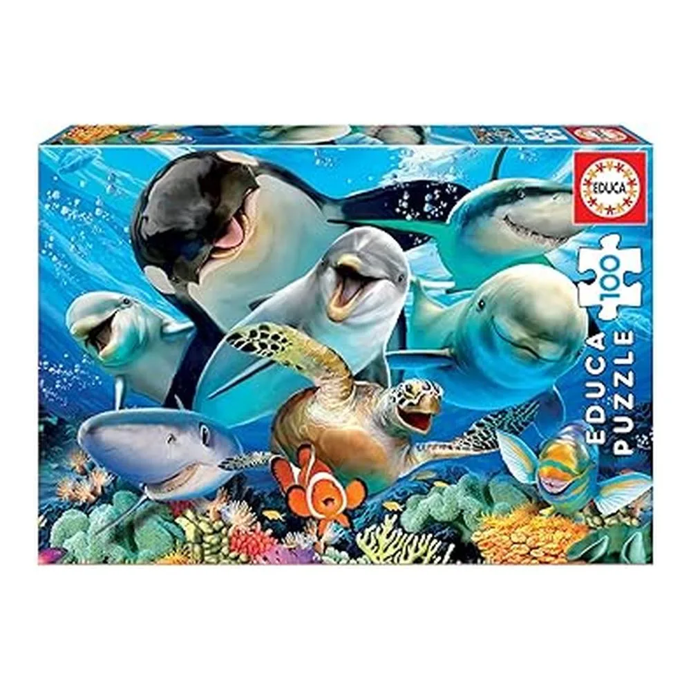Educa Puzzle Infantil Selfies Bajo el Agua 100 Piezas 18062