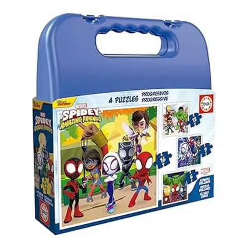 Educa Set de Puzzles Progresivos Spidey Maleta 6 a 16 Piezas 19580