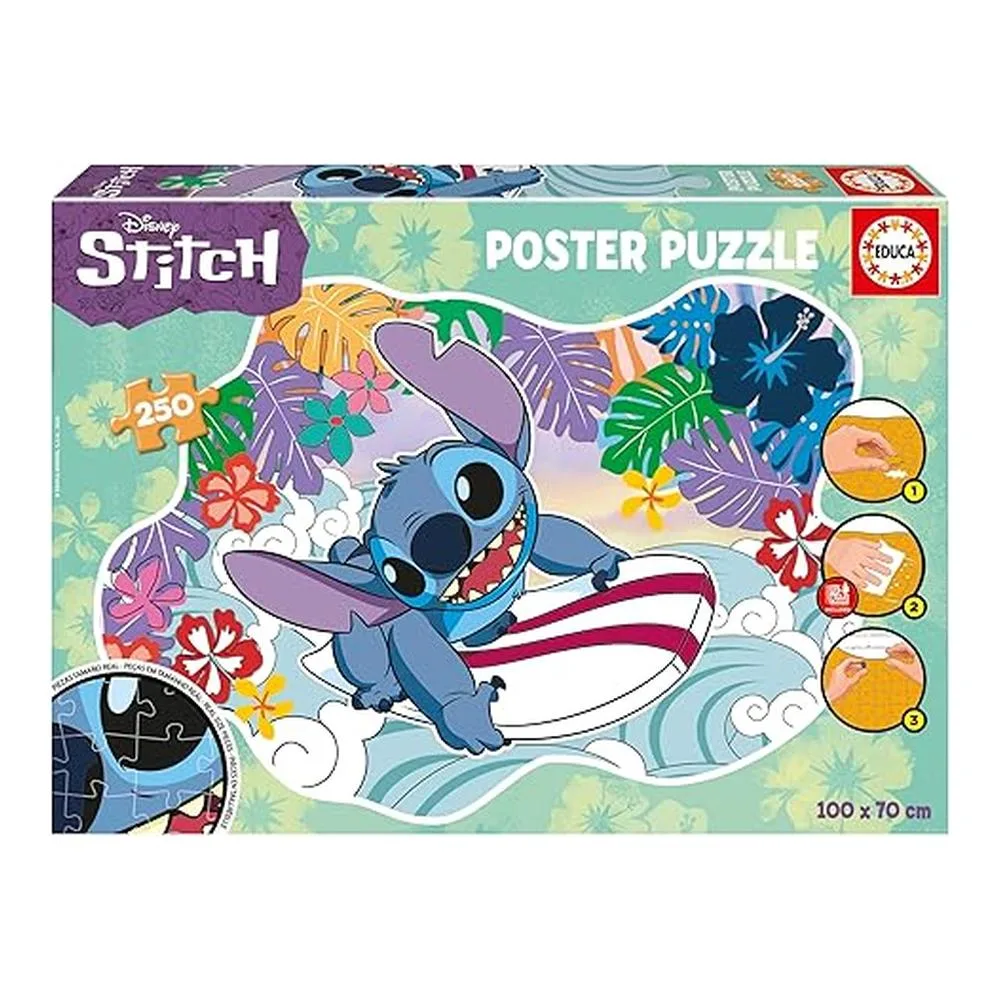 Educa Poster Puzzle Infantil Stitch 250 Piezas 19963