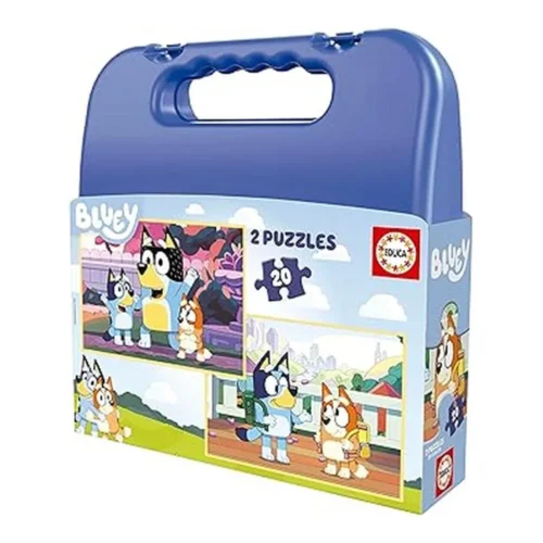 Educa Set de Puzzles Bluey 2×20 Piezas Maleta 19966