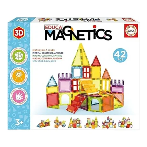 Educa Magnetics Juego Educativo de Construcción 3D Magnético 42 Piezas 20023