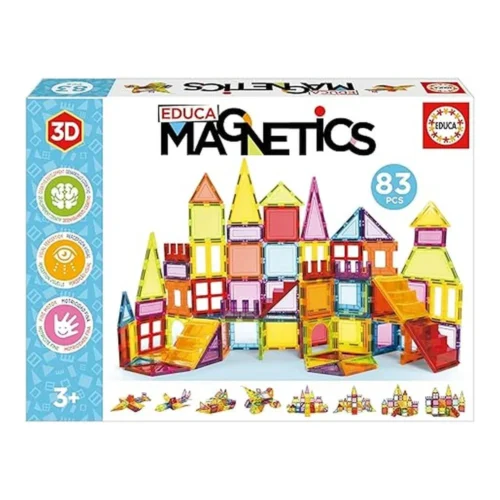Educa Magnetics Juego Educativo de Construcción 3D Magnético 83 Piezas 20025