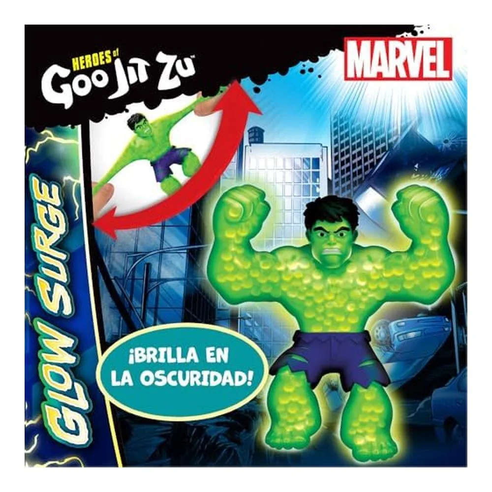 Heroes de Goo Jit Zu Bandai Figura de Acción Marvel Hulk CO42714 - Imagen 2