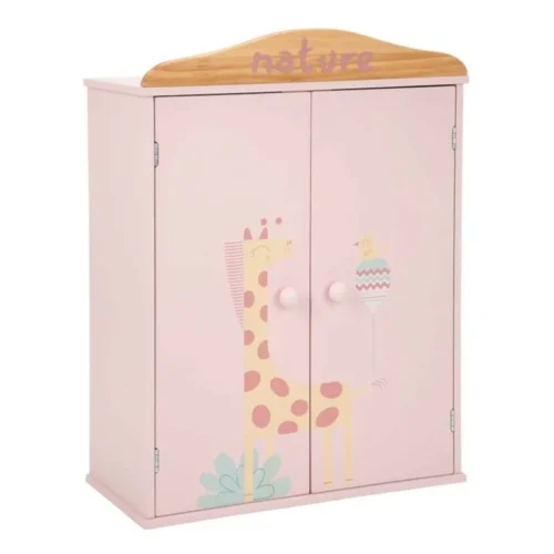 Armario de Madera para Ropa de Muñecas Rosa Línea Nature Edición 1 21580
