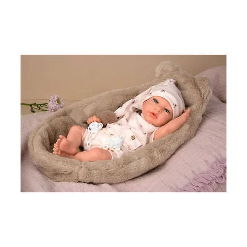 Reborn Arias Lidia Beige con Cuna 98189