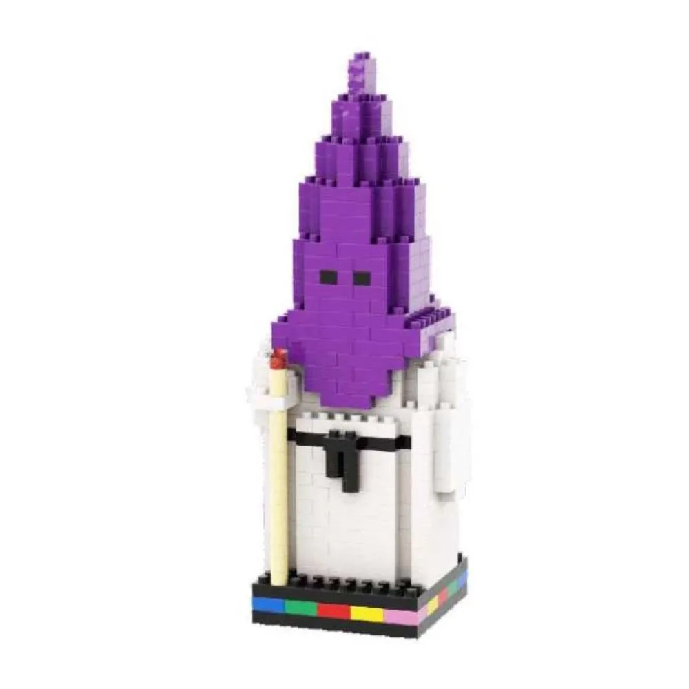 Pixo Nazareno con capirote morado y túnica blanca 342 piezas – bloques de construcción NZSC13
