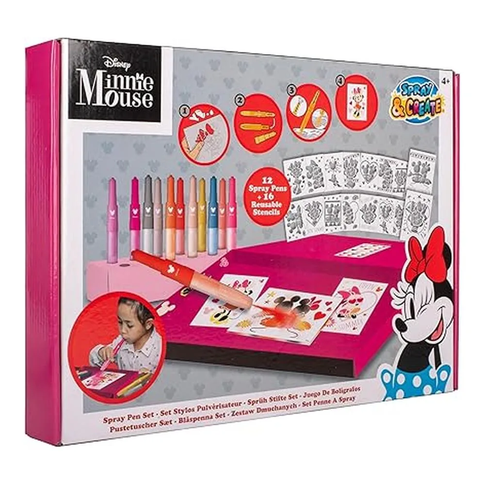 Disney Minnie Mouse Juego de Bolígrafos con Pulverizador Deluxe MM22368