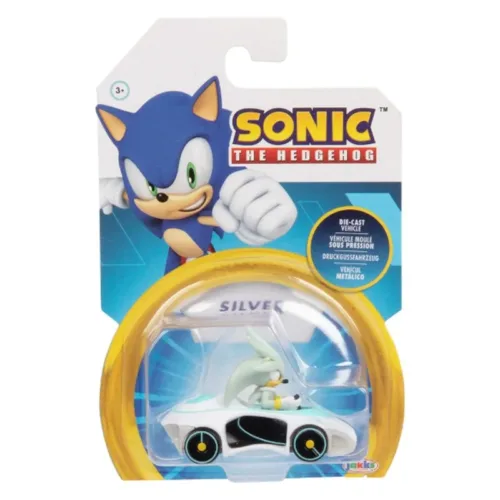 Carrito Sonic The Hedgehog Silver Escala 1:64 Jakks 40921