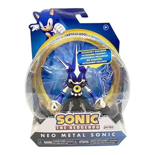 Sonic The Hedgehog Figura de Sonic Neo Metal con Varita Eléctrica Jakks 42308