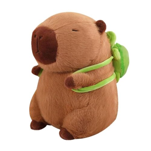 Peluche Capibara Suave con Mochila Tortuga 25 cm 50302
