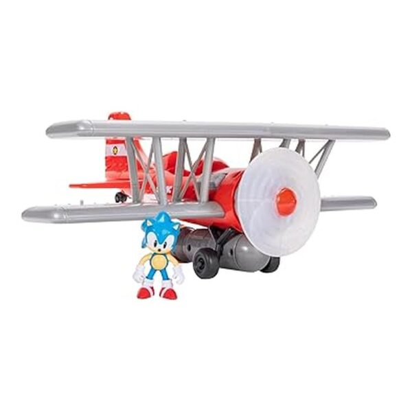 Sonic Avioneta Biplano con Funciones y Figura Sonic 6 cm Jakks Pacific 423284