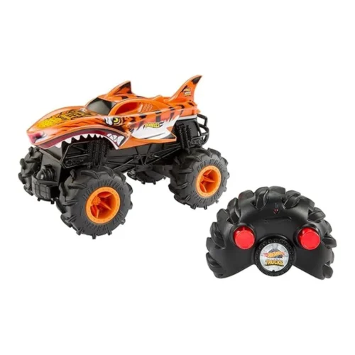 Hot Wheels Monster Trucks Tiger Shark RC Coche Teledirigido HNV03