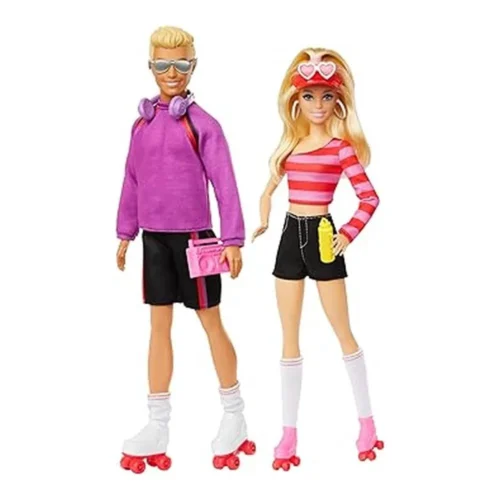 Barbie Fashionistas Barbie y Ken Patinadores Pack Muñeca y Muñeco HXK90