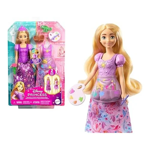 Mattel Disney Princesas Historias de Rapunzel 2 en 1 Muñeca de Moda JBG09