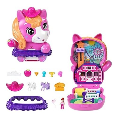 Polly Pocket Poni Rodeo Estuche Juguete de Viaje JCR39