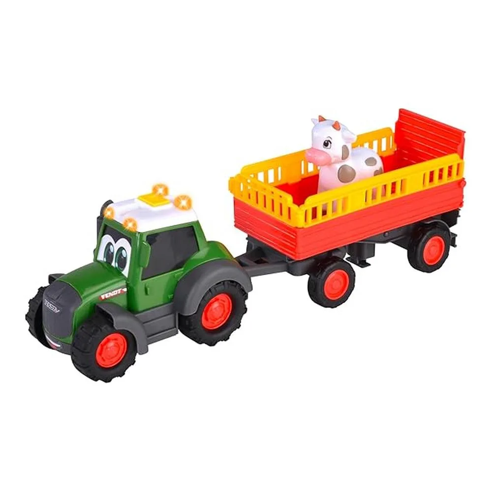 Dickie Toys Tractor de Granja ABC con Trailer y Vaquita 204115011