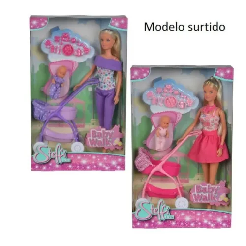 Muñeca Steffi Love Paseo con Bebé Modelos Surtidos Simba Modelo Surtido (1 unidad por artículo comprado)