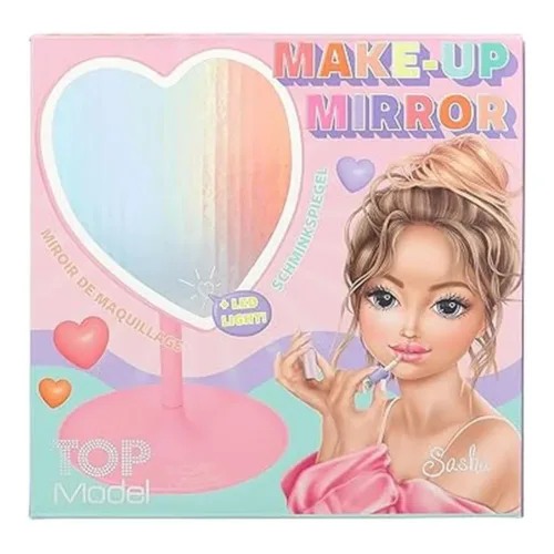 Depesche TopModel Beauty and Me Maquillaje Rosa con Espejo LED 12928