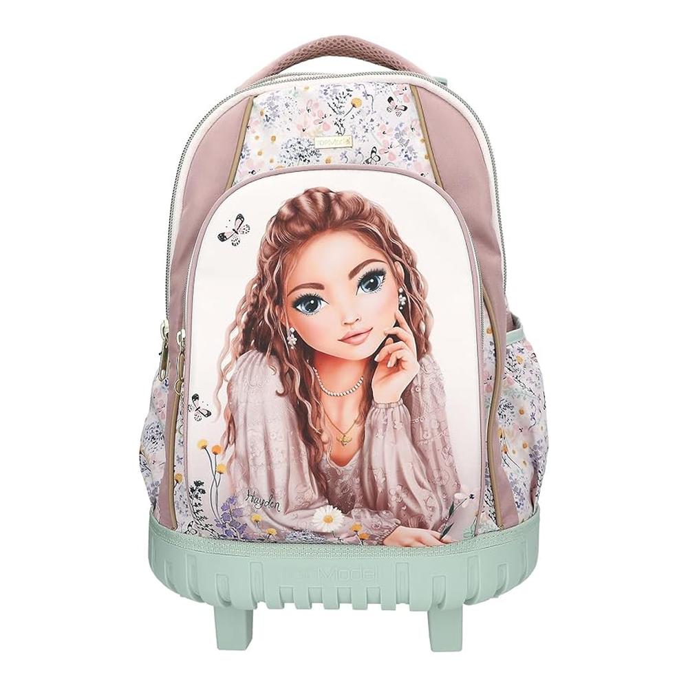 Depesche TopModel Summer Feeling Mochila Escolar Trolley Rosa y Verde 13305