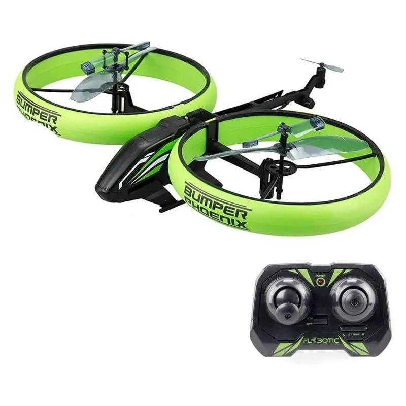 Dron-Helicóptero radio control Silverlit verde Bumper Phoenix 84814