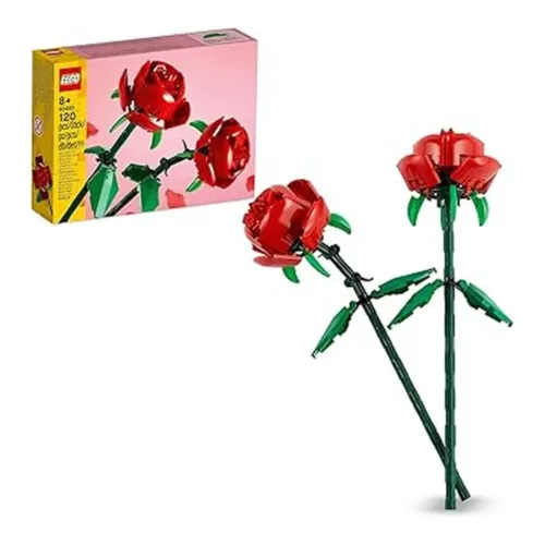 Lego Botanical Rosas Flores Artificiales Rojas 40460