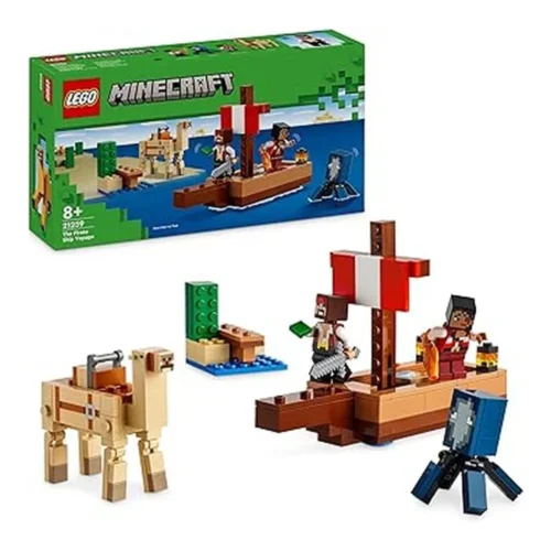 Lego Minecraft Viaje en Barco Pirata Juguete con Animales 21259