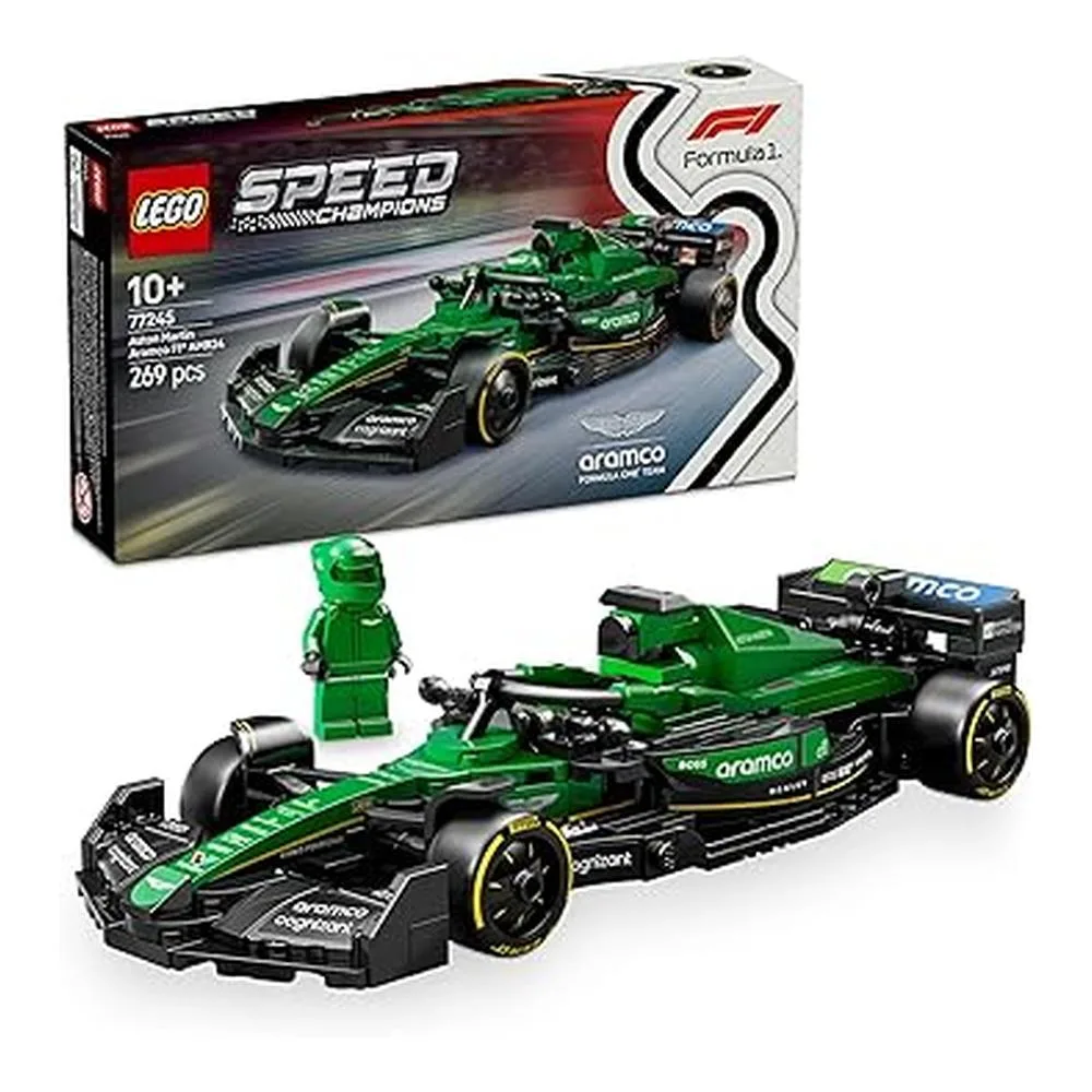 Lego Speed Champions Aston Martin Aramco F1 AMR24 Coche de Carreras Juguete 77245