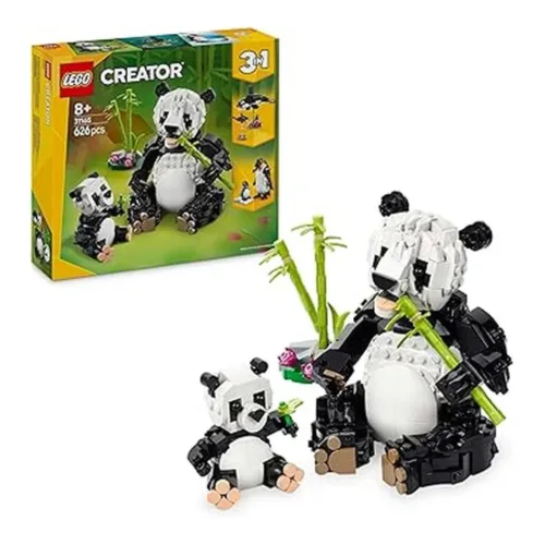 Lego Creator 3 en 1 Fauna Salvaje Familia de Pandas Juguete 31165
