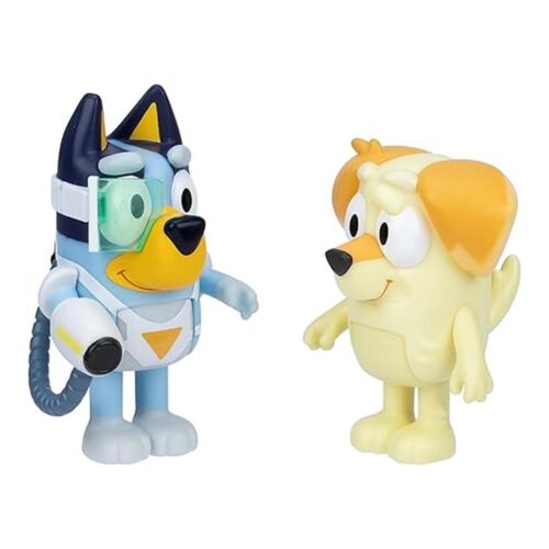 Bluey Paquete de 2 Figuras Traje Sorpresa Blaster Bluey y Chucky 6.35 cm 17652
