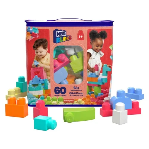 Mega Bloks Bolsa de Bloques de Construcción Roja 60 Piezas DCH54