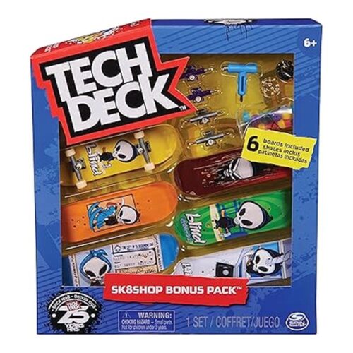 Tech Deck Finger Skate Pack 6 Tablas Mini Skates 96 mm Modelos Surtidos Modelo Surtido (1 unidad por artículo comprado)