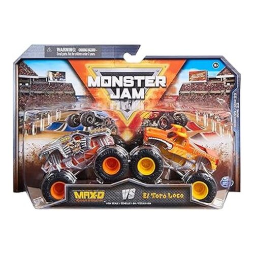 Monster Jam 2 Coches Monster Truck Max-D y El Toro Loco Escala 1:64 6066633