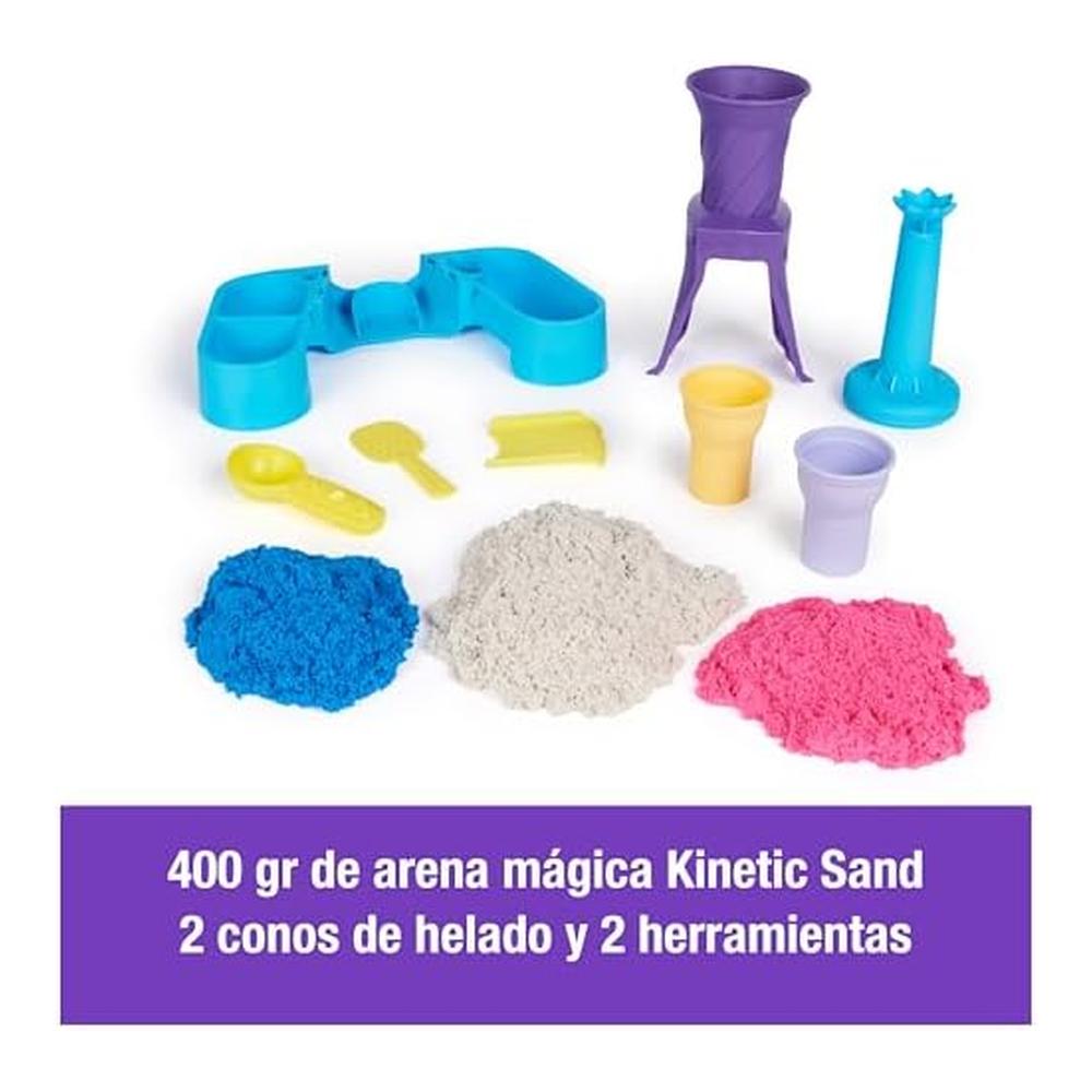 Kinetic Sand Juego de Helados 400 g Arena Moldeable con 2 Conos 6068385 - Imagen 2