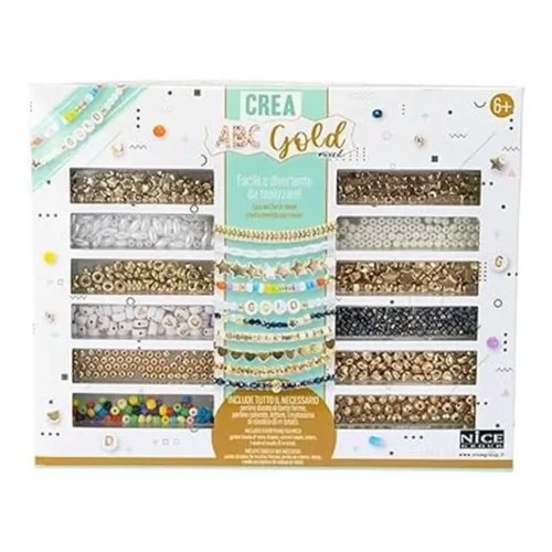 Nice Group Cuentas ABC Gold Mixed Kit 600 Piezas 87048