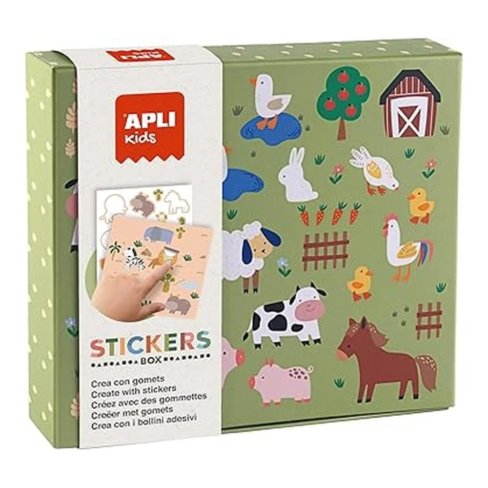 Apli Kids Juego de Gomets Animales y su Hábitat en Caja de Cartón 19431