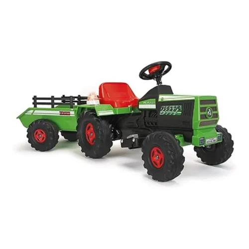Injusa Tractor Eléctrico Infantil con Remolque Verde 636